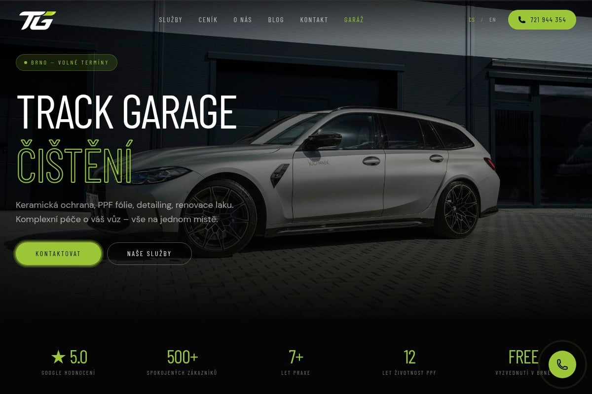 Náhled webu Trackgarage.cz